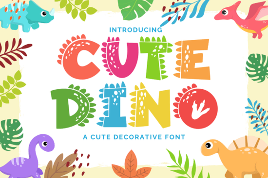 Cute Dinosaur Font